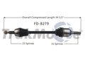 CV Axle Shaft for Ford Expedition (2003–2005) SurTrack FD-8279