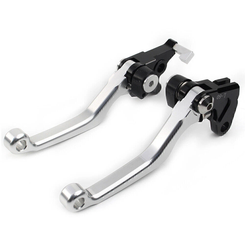 Silver Pivot Dirt Clutch Brake Levers for Kawasaki KLX250, D-Tracker (1993–1997)