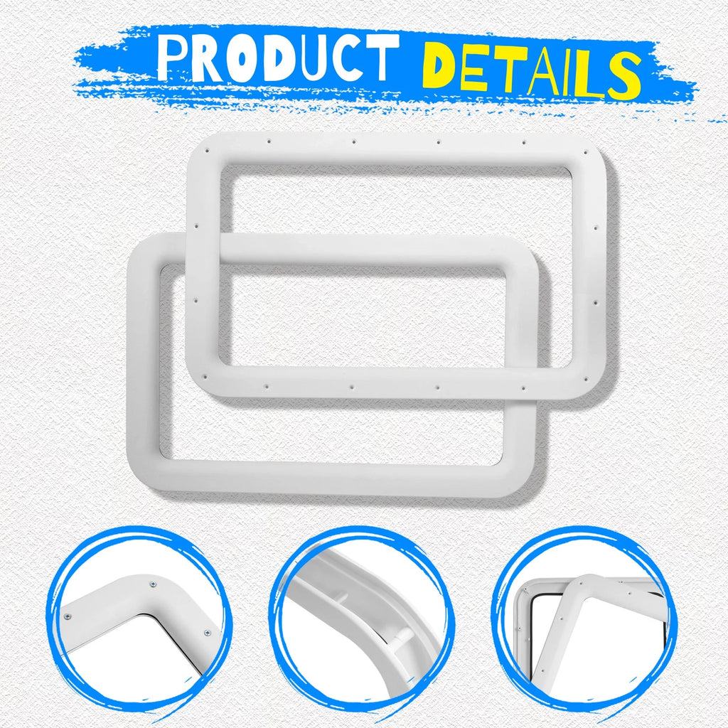 RV Entrance Door Window Frame for Camper Trailer (15.7" x 24.8")