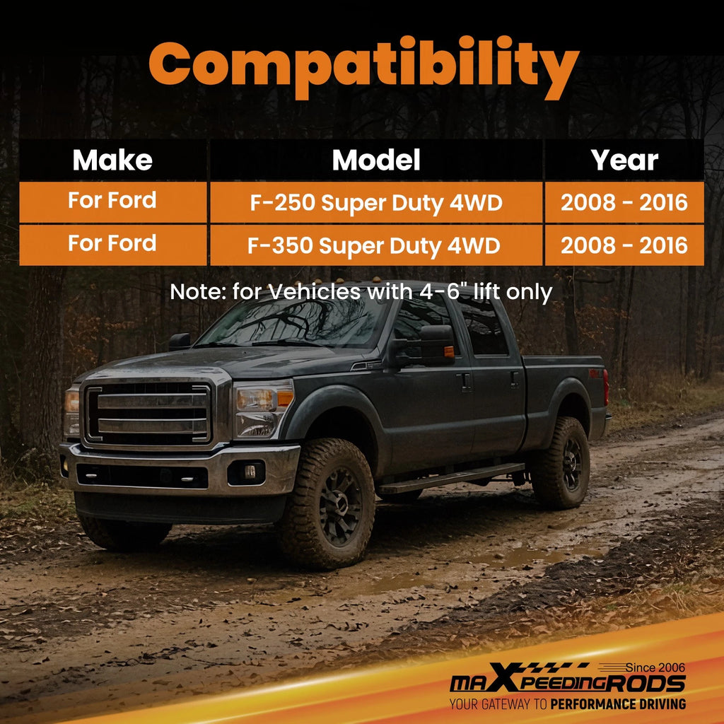 Stainless Steel Front Brake Lines for Ford F250 F350 Super Duty (2008–2016)