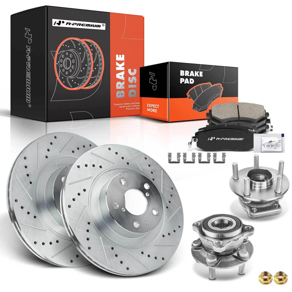 Front Drilled Rotors & Brake Pads for Subaru Outback 