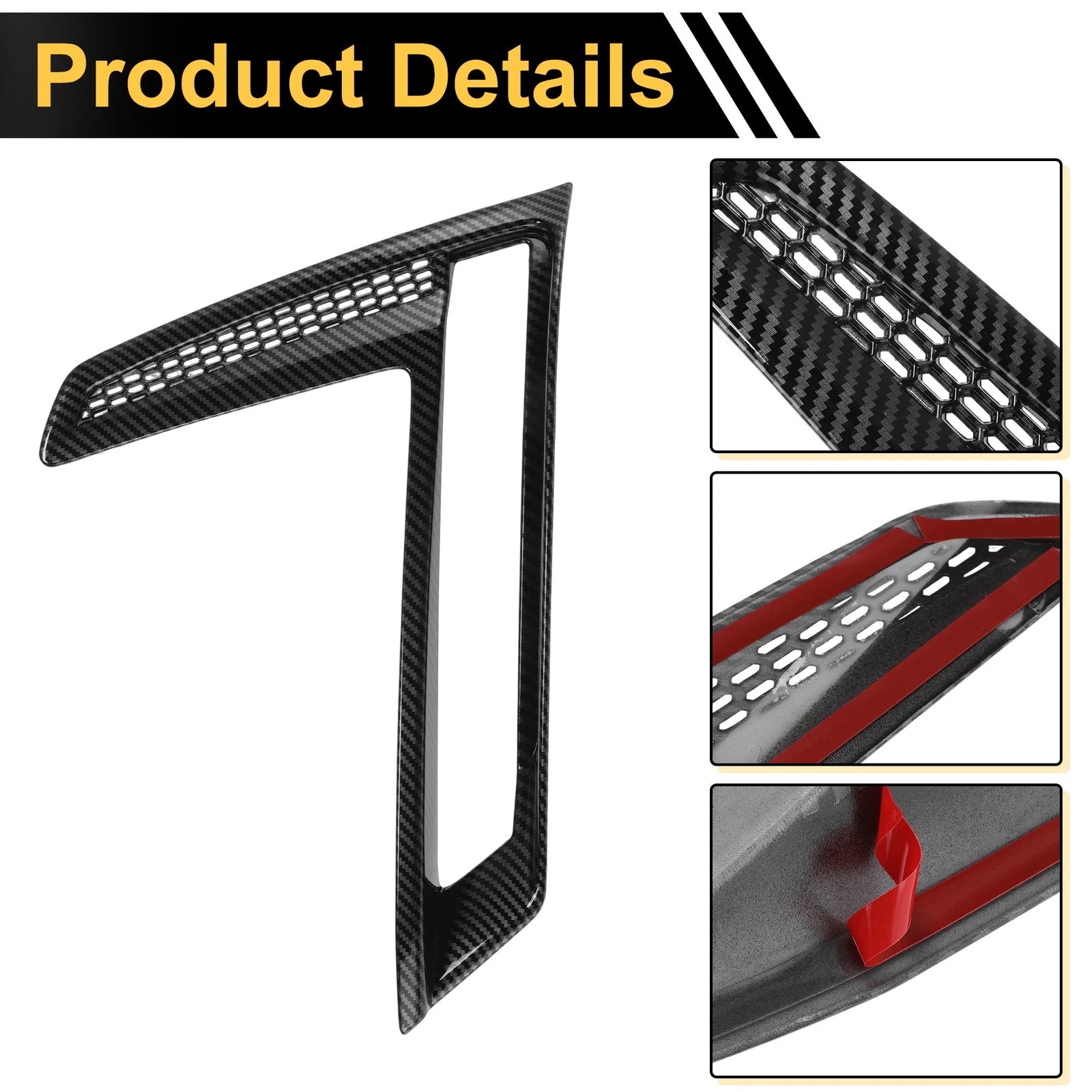 Fog Light Cover Trim Set of 2 for Honda CR-V (2023–2024) Carbon Fiber Black