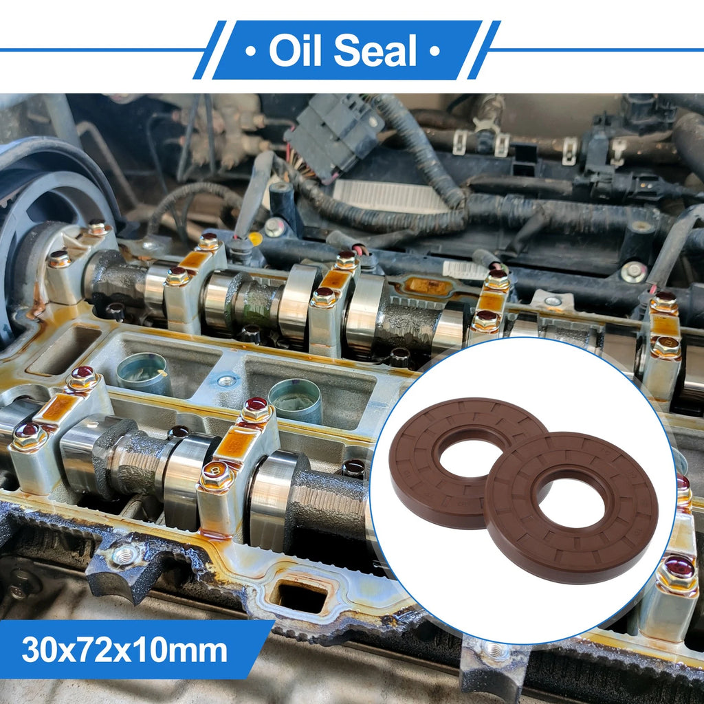 2X Oil Seal Rotary Shaft Seal FKM Rubber 30x72x10mm for Various Models 