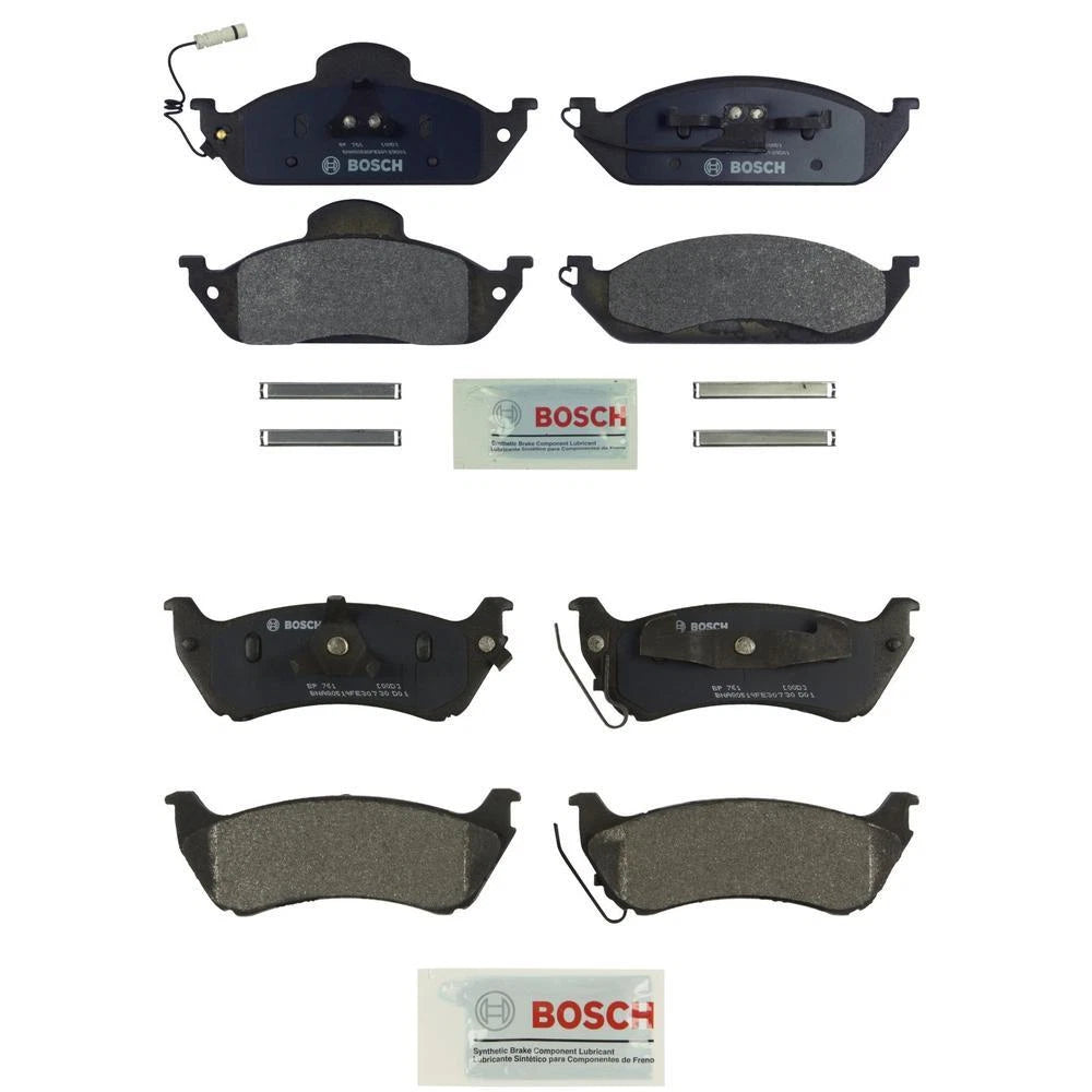 Set of 4 Bosch QuietCast Metallic Disc Brake Pads for Mercedes ML320 (2002–2005)