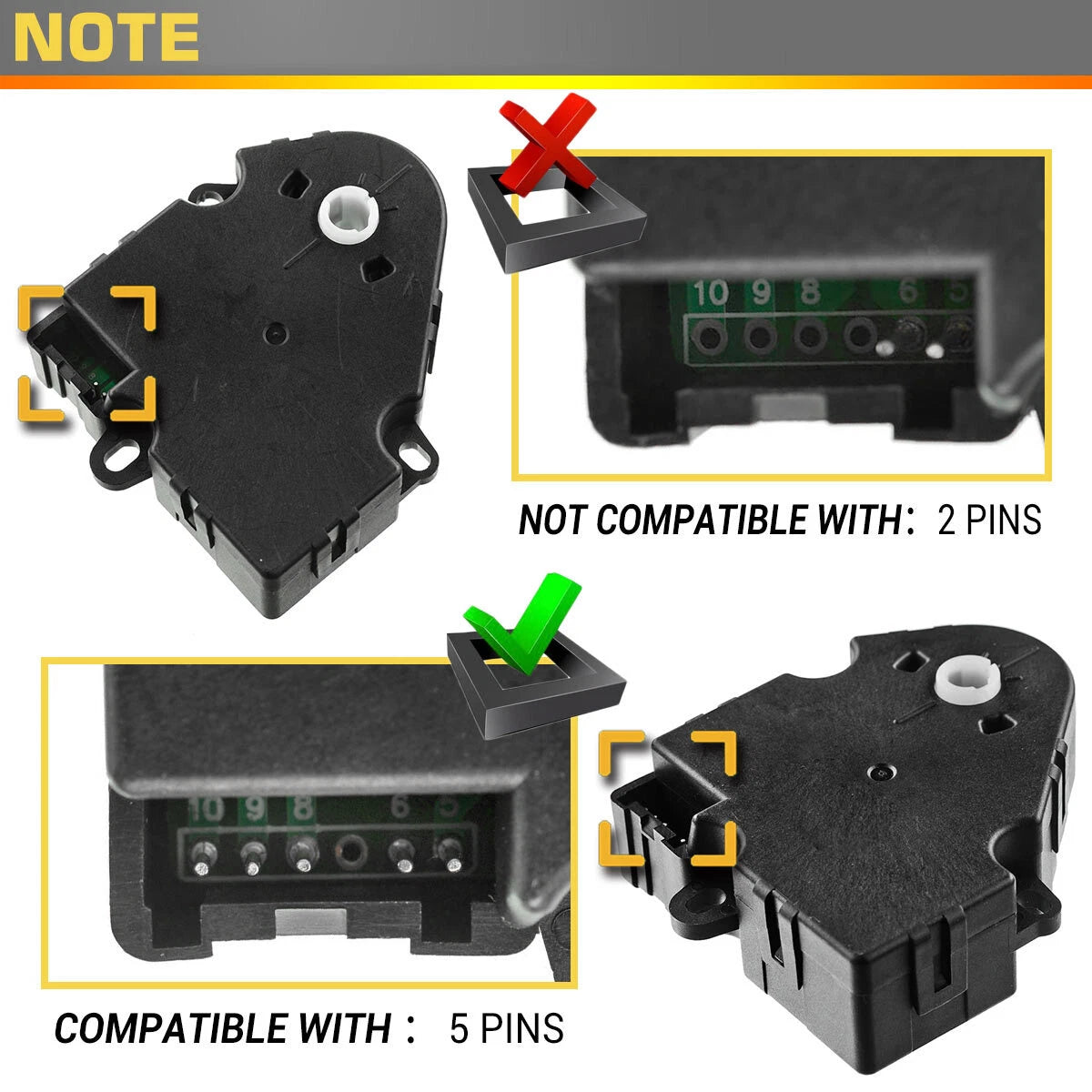 Blend Door Actuator for Ford Fusion Lincoln MKZ (2010–2012)