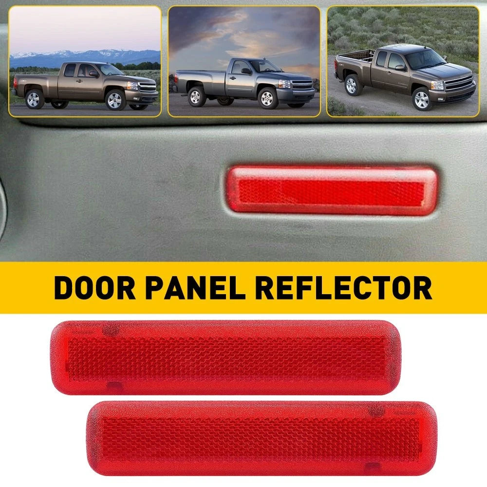 2X Red Panel Light Lens Reflector for Chevrolet GMC Truck SUV (2000–2023)