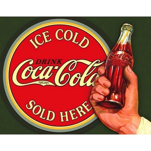 Vintage Coca Cola Tin Metal Sign (1625)