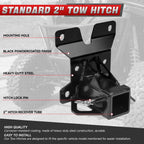 2" Rear Tow Hitch Receiver for Can-Am Maverick (2017–2023) - Black Powdercoat