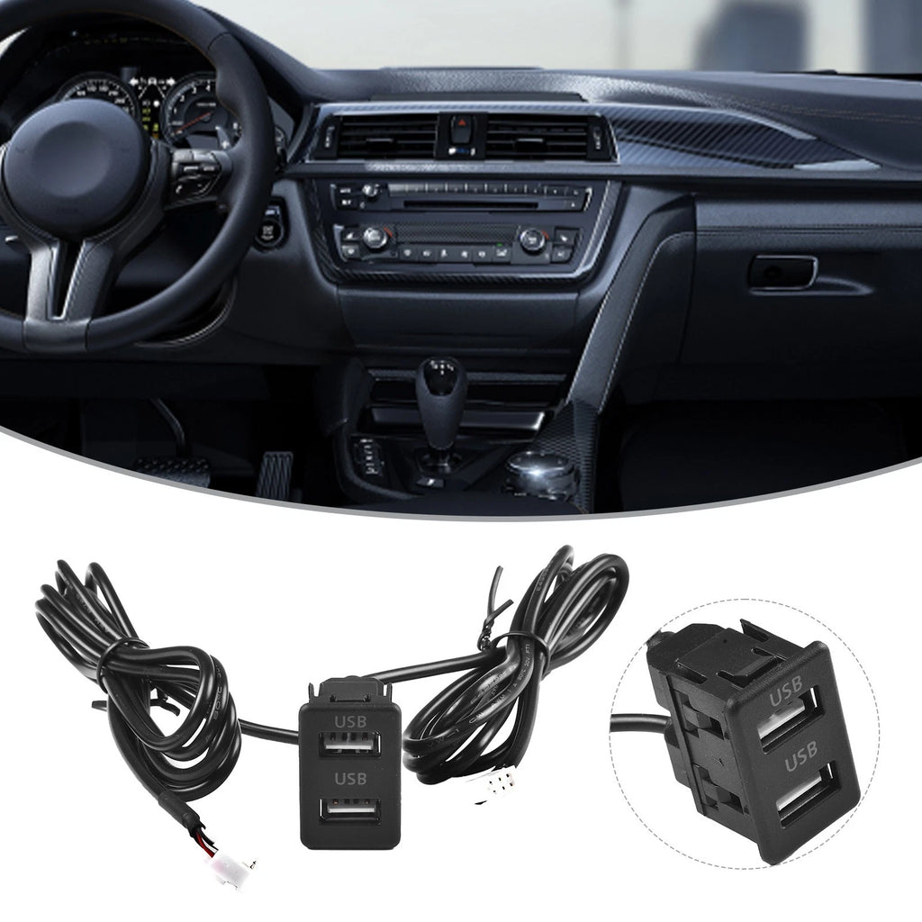 USB Socket for Most Cars (3.4x2.2cm, 4pin+6pin)
