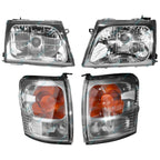 LH+RH Headlights and Indicators for Toyota Hilux SR5 2001-2005 Left Right L+R
