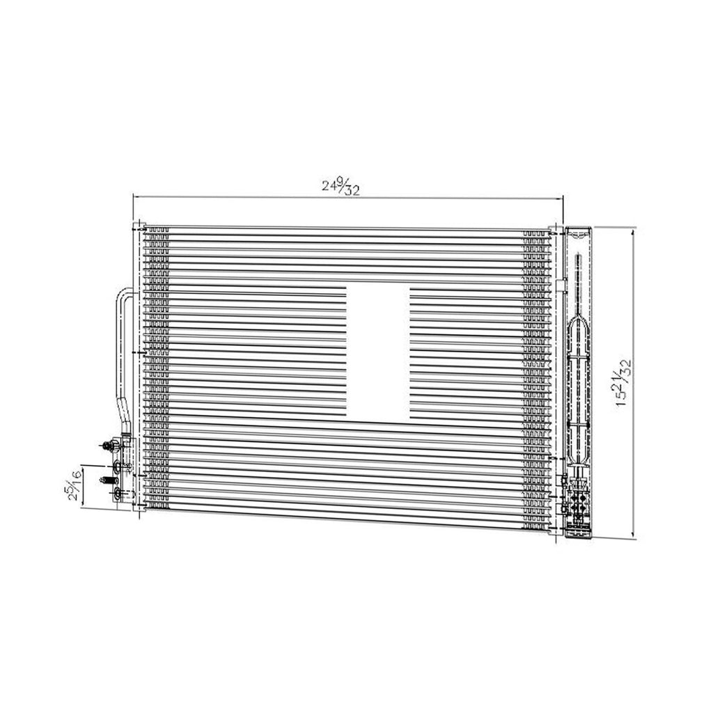 Replacement A/C Condenser with Receiver Drier for Ford Ranger (1998–2011)
