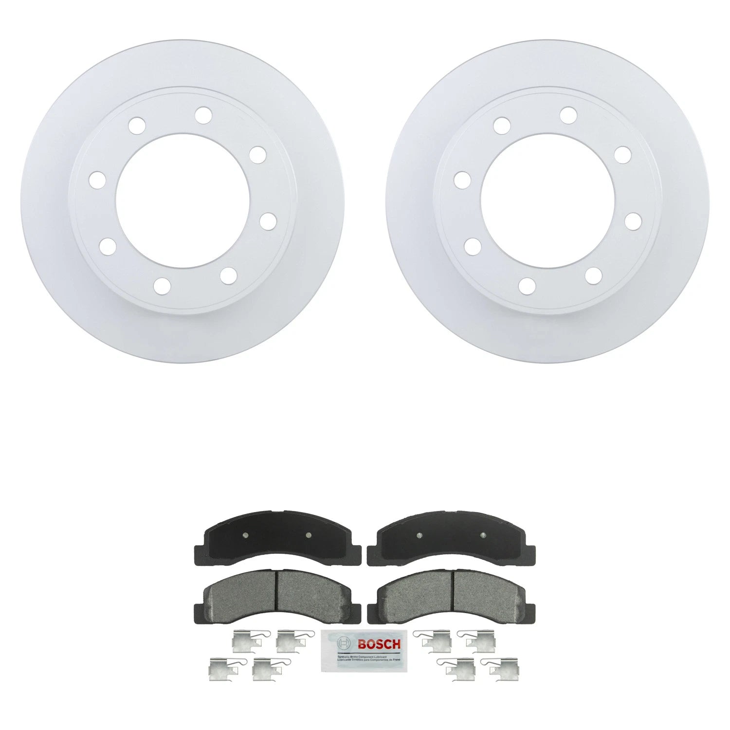 Front Rotors & Semi-Met Disc Brake Pad Kit for F-350 Super Duty