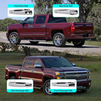 Set of 4 Door Handles for Chevy Silverado GMC Sierra Cadillac (2007–2014)