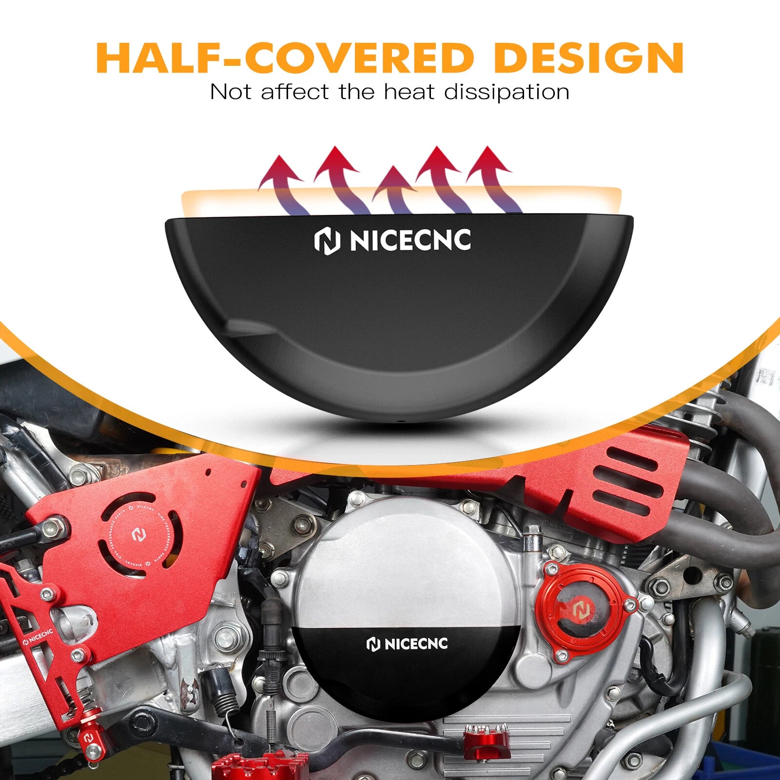 NICECNC Engine Clutch Cover Guard for Honda XR650L (1993–2025) Aluminum