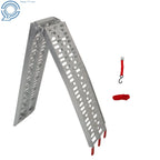 2X Aluminum Folding Arched Ramps for ATV UTV Motorcycle Lawn Mower (1500lbs)