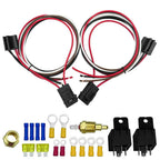 Dual Electric Fan Relay Kit 12V 20/30/40 Amp w/ Thermostatic Sensor for Car