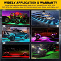 12 Pods LED RGB Underbody Rock Lights for Universal Vehicles (2010–2023)