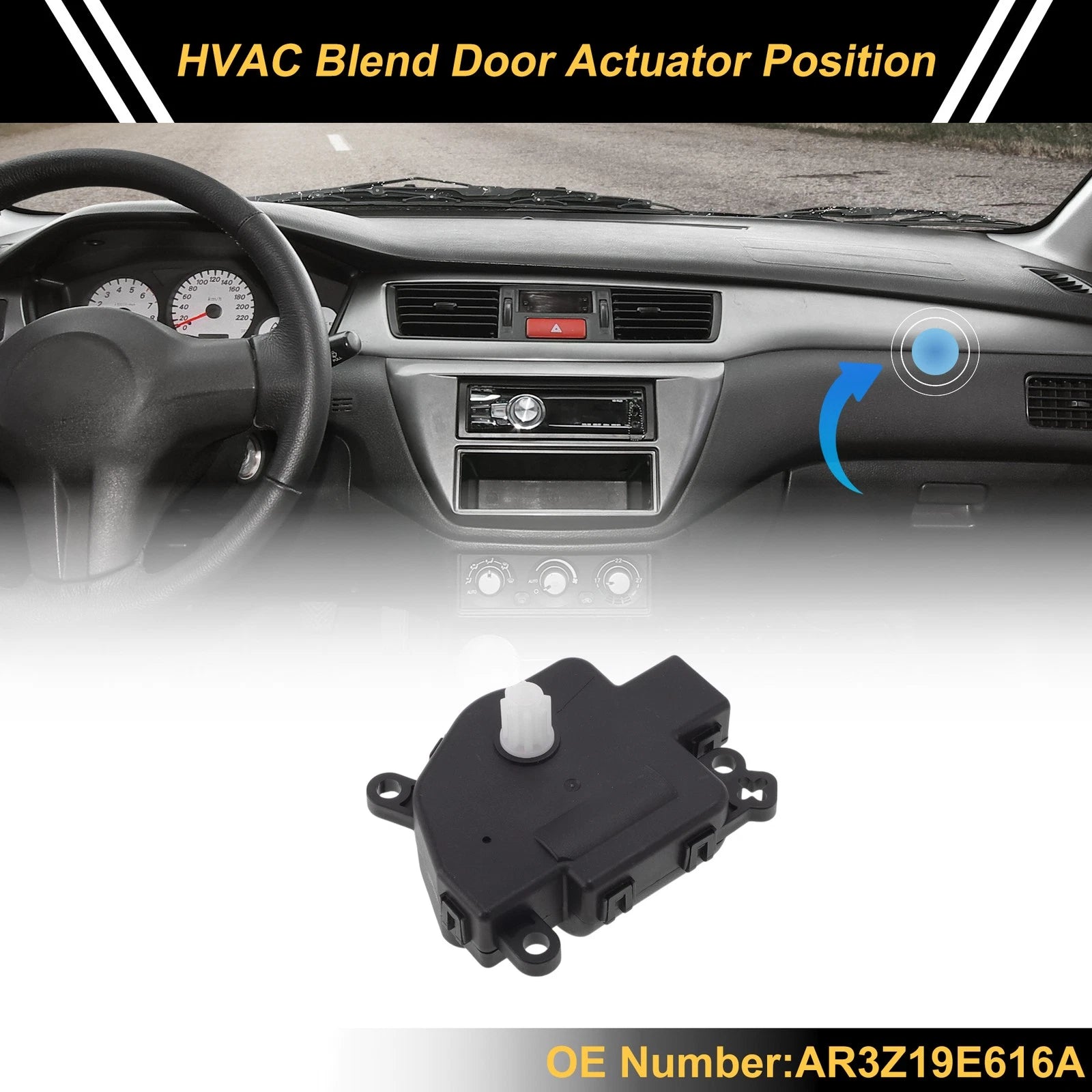 HVAC Heater Blend Door Actuator for Ford Mustang (2011–2014) AR3Z19E616A
