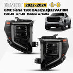 Full LED Headlights Pair for GMC Sierra 1500 (2022–2026)