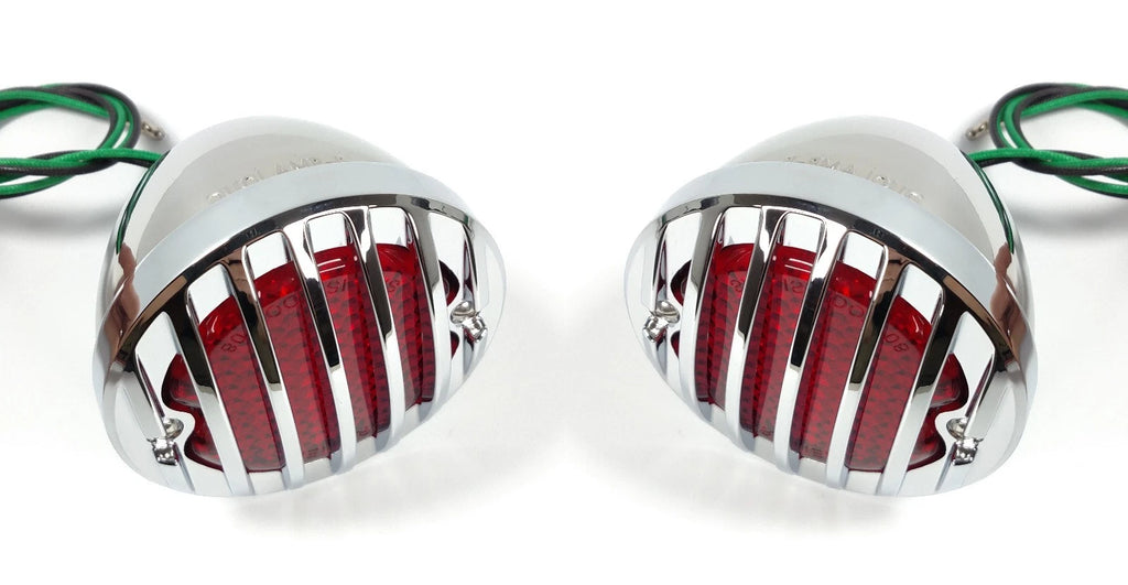 12V LED Tail Lights Replacement for 1933-1936 Ford Car with Chrome Grille