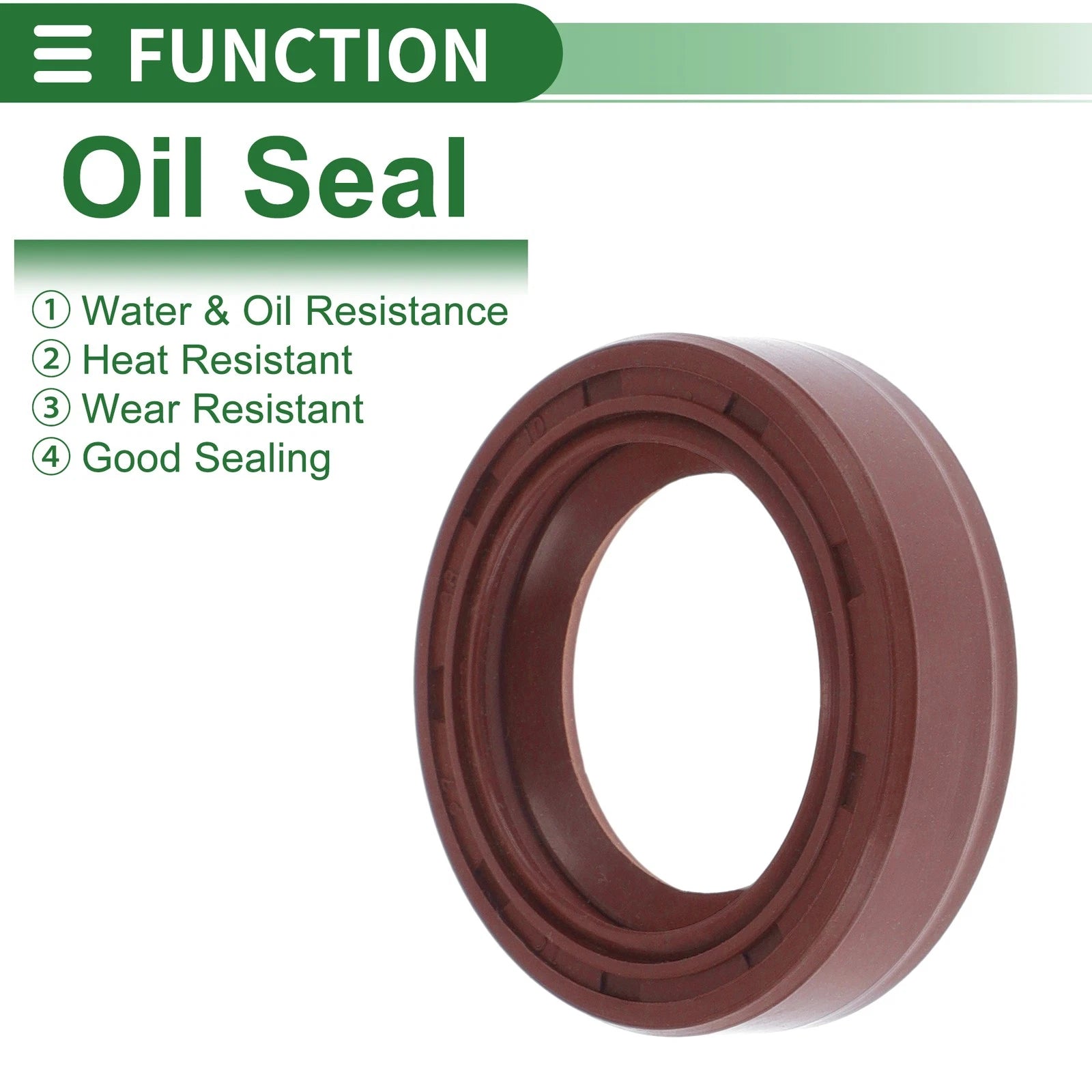 Set of 5 Oil Seal Rotary Shaft Seal FKM Rubber 27x38x10mm