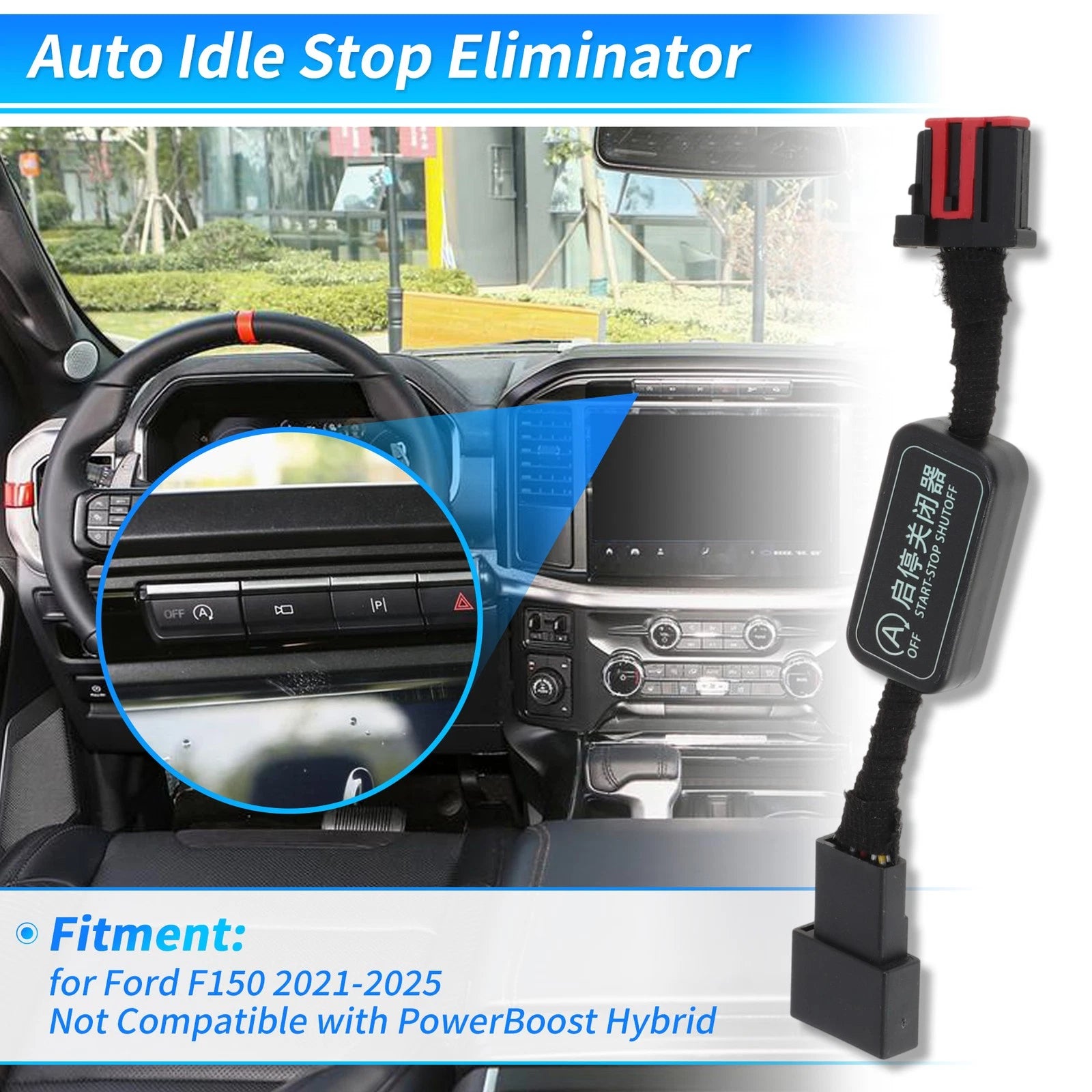 Idle Start Stop Eliminator for Ford F150 (2021–2025) Auto Start/Stop Disable