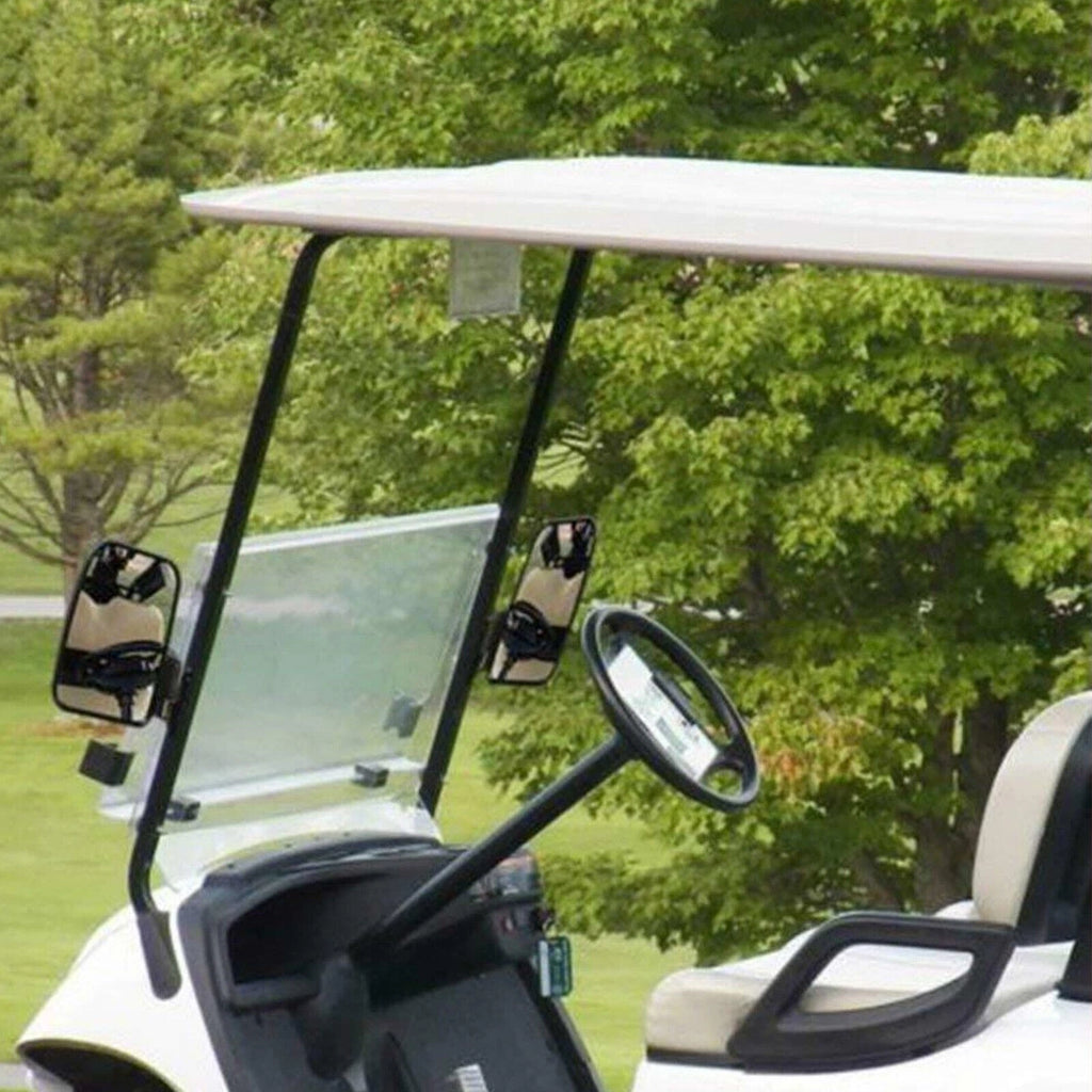 1 Pair Side Mirrors for Club Car, EZ-GO, Yamaha Golf Cart (Fits All Models)