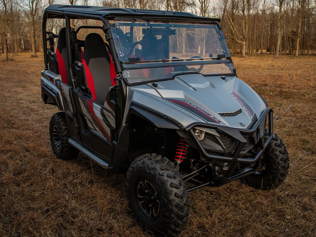 Heavy Duty Scratch Resistant Flip Windshield for Yamaha Wolverine X4 (2018–2023)