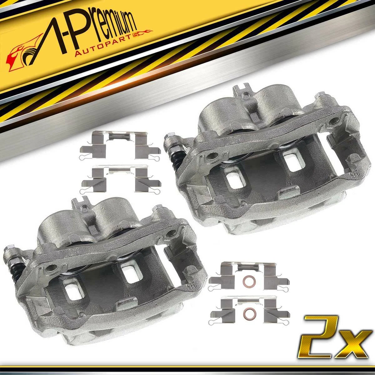 Pair Front Brake Calipers for Nissan Frontier, Suzuki Equator (2005–2016)