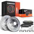 Set of 4 Drilled Rotors & Ceramic Brake Pads for Honda Accord (2003–2007)