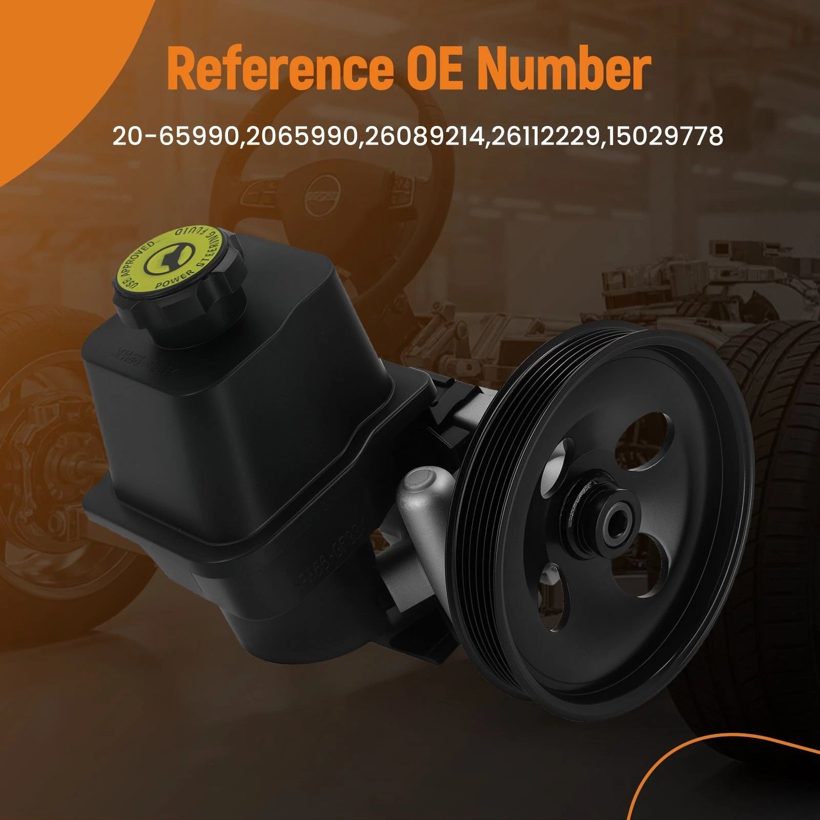 Power Steering Pump for Buick Rainier Chevrolet Trailblazer GMC Isuzu (2002–2009) 20-65990
