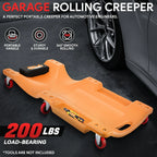 36" x 17" Ergonomic HDPE Automotive Creeper for Mechanics