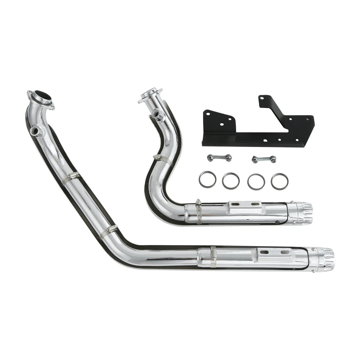 Chrome Mufflers Exhaust Header Pipes for Harley Sportster XL883 (2004–2013)