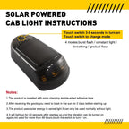 Set of 5 Solar Powered Cab Roof Lights for Dodge Ram Pickup (2003–2018)
