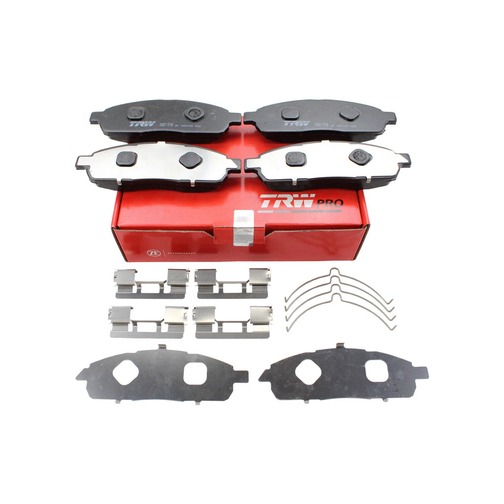 TRW Pro Front Metallic Brake Pad Set with Hardware for Ford F-150 (2008–2009)