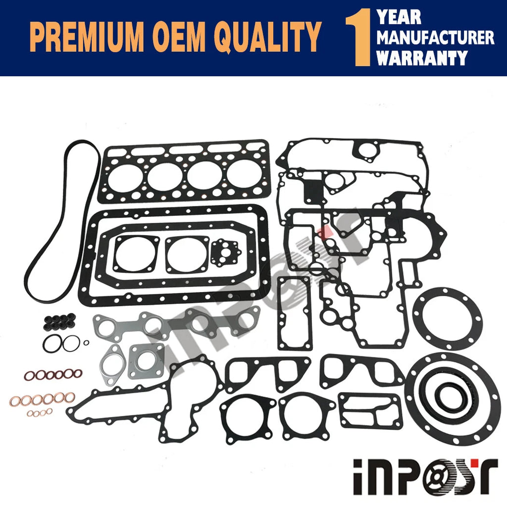 Overhaul Gasket Full Kit & Cylinder Head for Kubota V1702