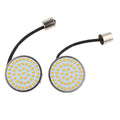 2" Style 1156 Amber LED Turn Signal Inserts for Harley Davidson