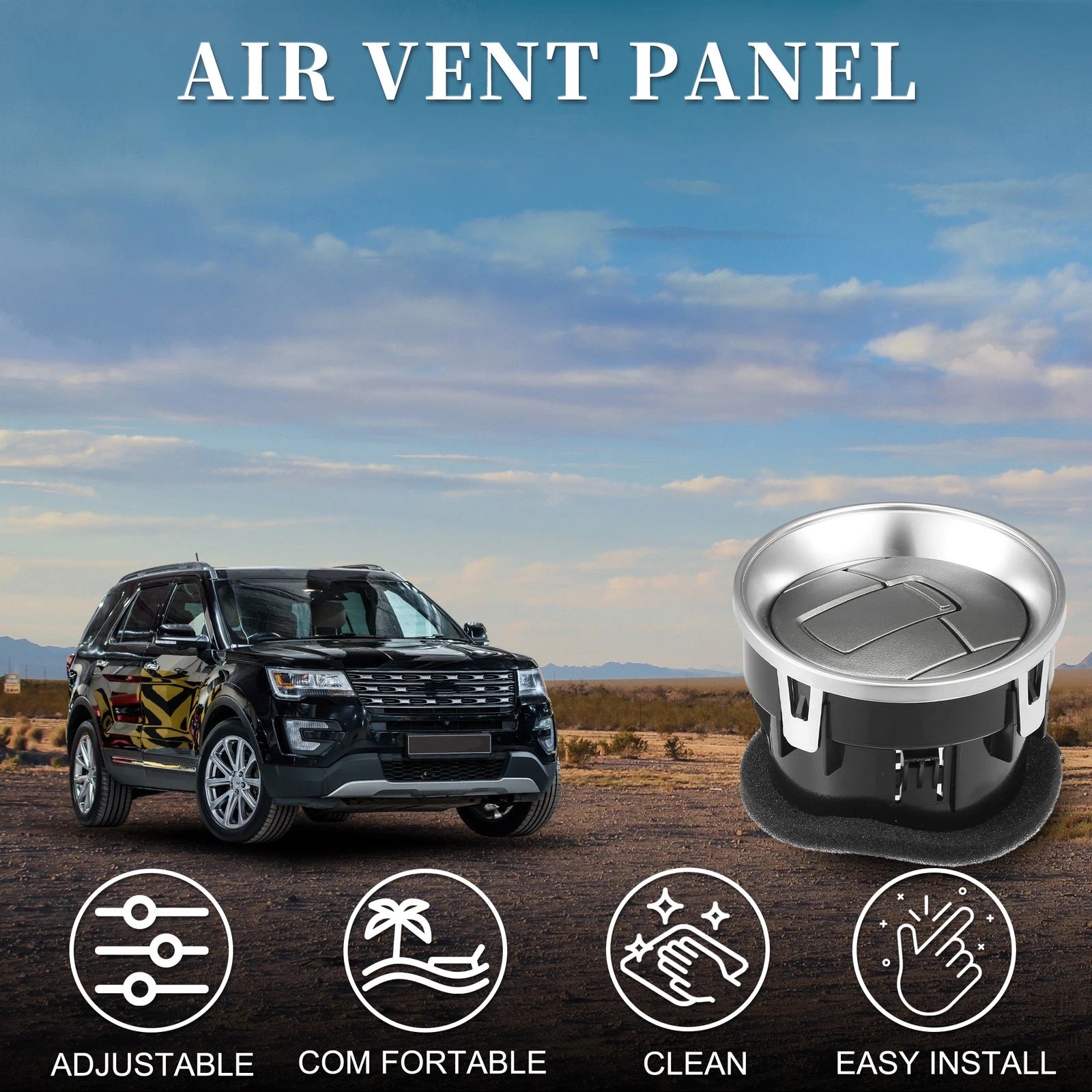Air Vent Panel for Ford F150 (2009–2014) - Matte Silver Tone