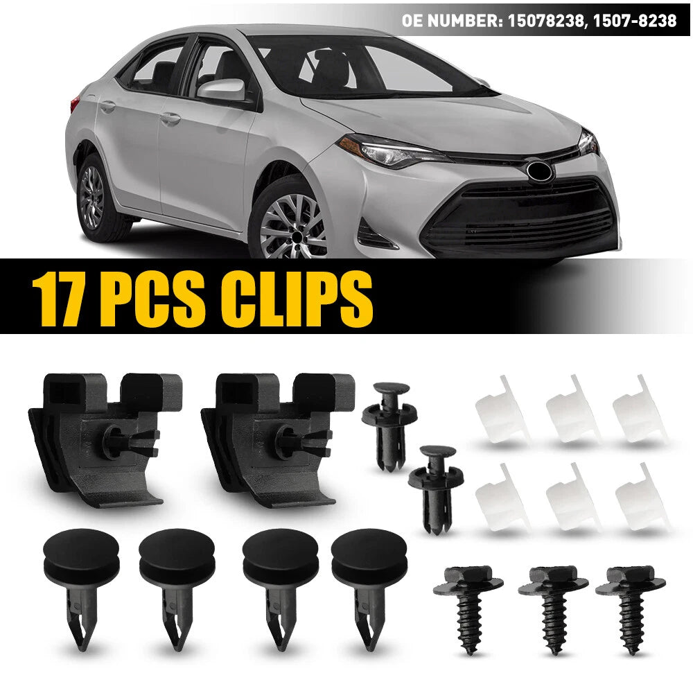 Set of 4 Front Bumper Clips for Toyota Corolla (2009–2019)