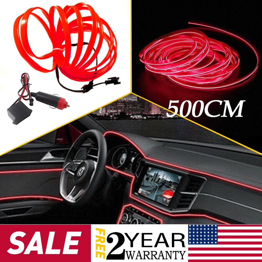 LED Strip Light for Auto Car Interior Decoration (16Ft)