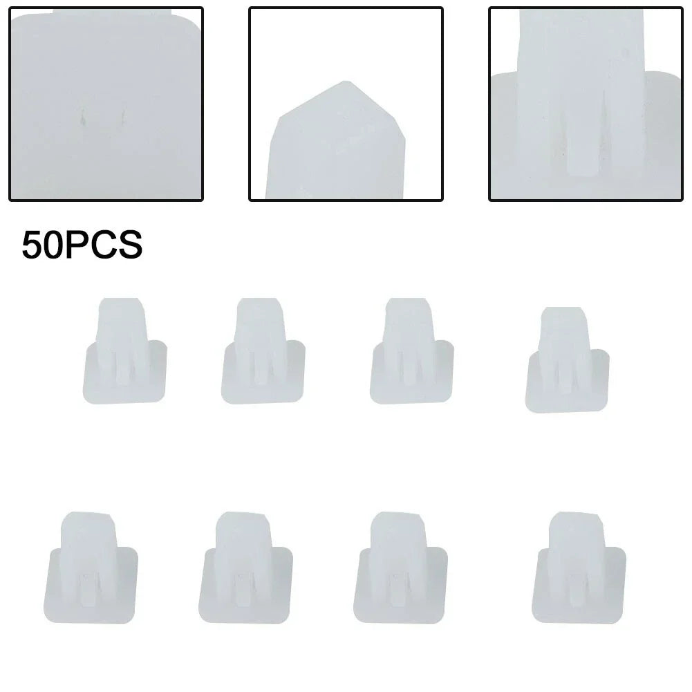 Square Fasteners 50pcs Retainer Fender Car Door Trim Panel Push Rivet Clips