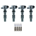 Set of 4 Ignition Coils & Spark Plugs for Mazda 3 6 CX-7 MX-5 Miata (2004–2010)