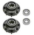 Front and Rear Wheel Bearings & Hubs Kit for Dodge Ram 2500 RWD (2000–2002)