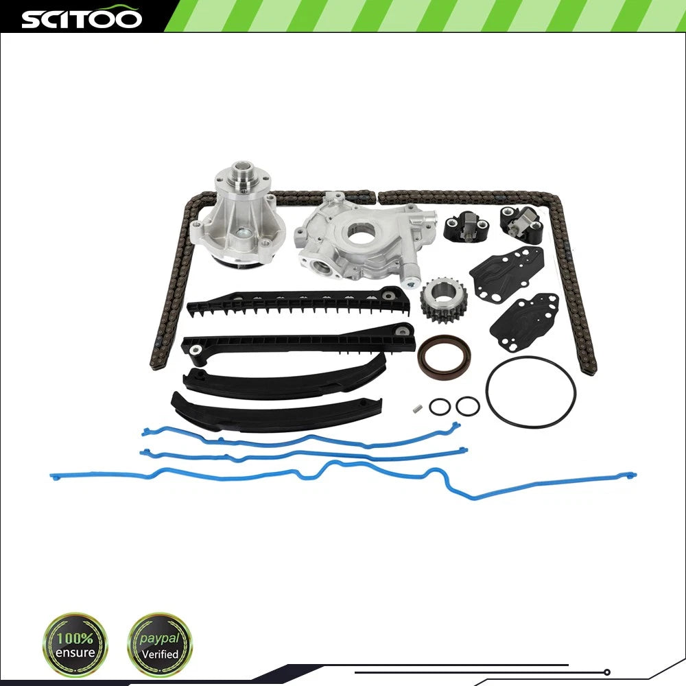 Timing Chain Kit & Oil Water Pump Cover Gasket Set for Ford F150 (2004–2008)