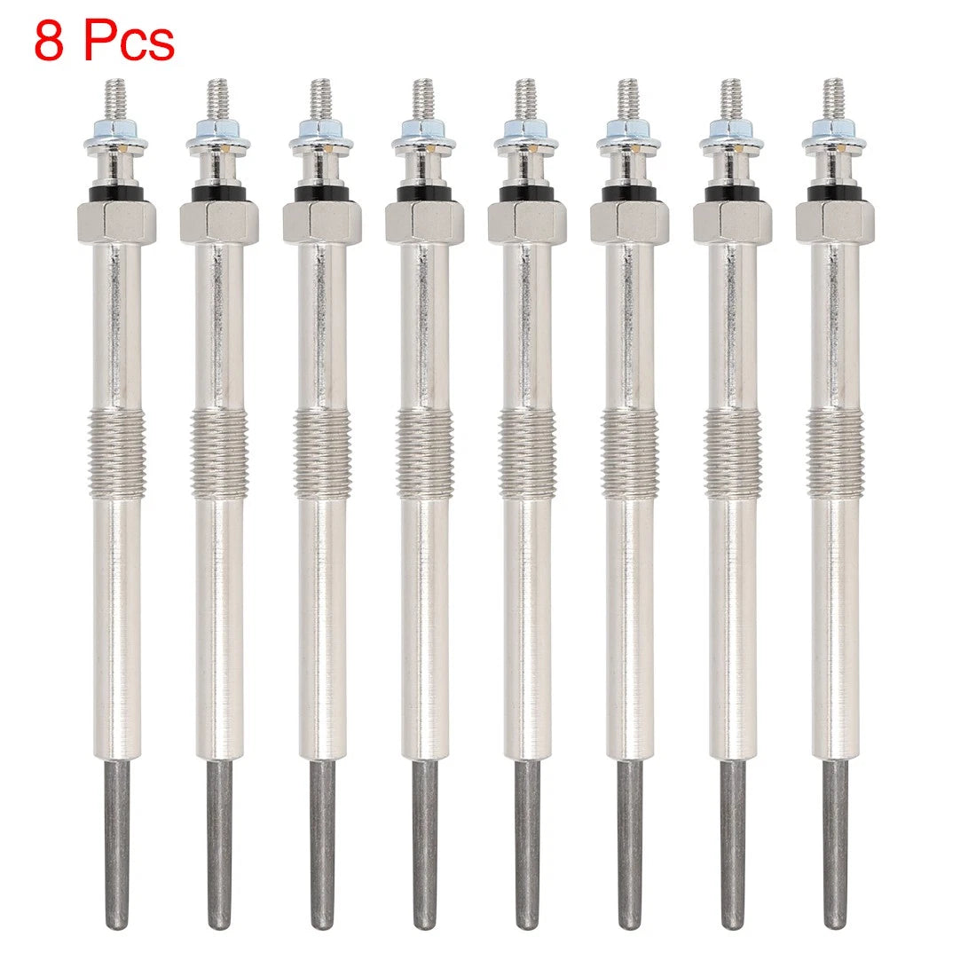 Set of 8 Diesel Heater Glow Plugs for Chevy Silverado, GMC Sierra 3500 (2006–2010)