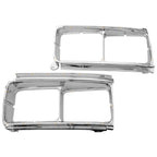 Chrome Headlight Surrounds 2 x LH+RH for Toyota Landcruiser (1990–1994)