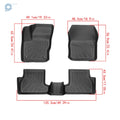 Set of 2 TPE Rubber Cargo Liner Floor Mats for Ford Focus (2012–2018)