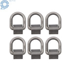 Set of 6 Heavy Duty Weld-On Forged D Rings (5000lbs Fracture Strength)