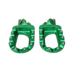 Green Footpegs for Kawasaki KX65 (2000-2019), KX500 (1988-2004)