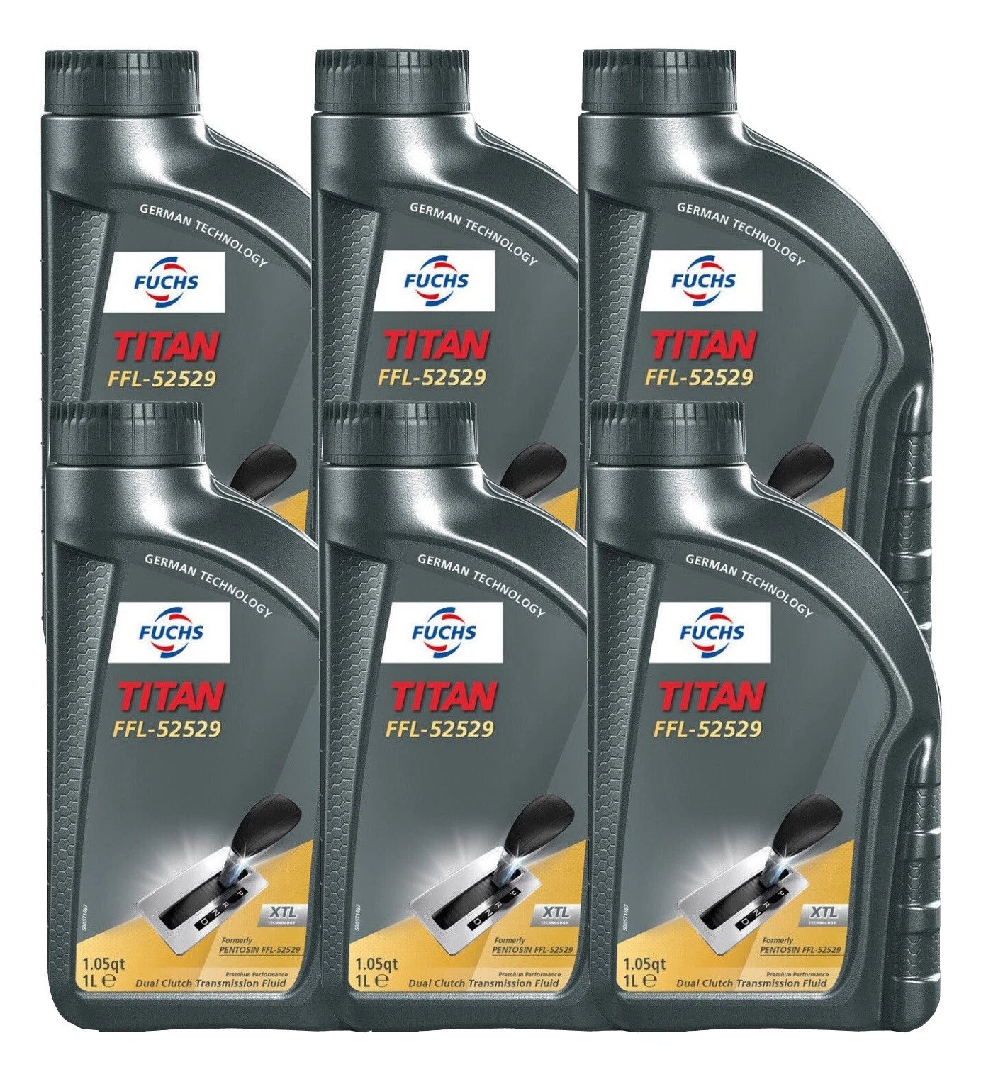 6X 1 Liter Fuchs TITAN FFL-52529 Dual Clutch Transmission Fluid for
